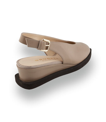 Brunate Slingpumps in Beige &ndash; Zehenfreie Sandale