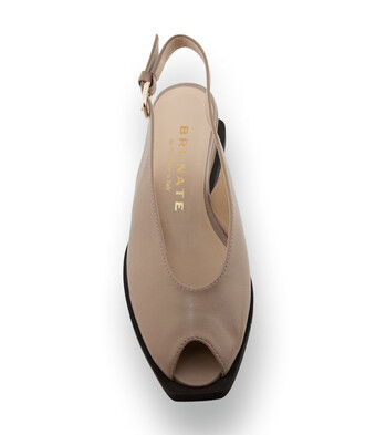 Brunate Slingpumps in Beige &ndash; Zehenfreie Sandale