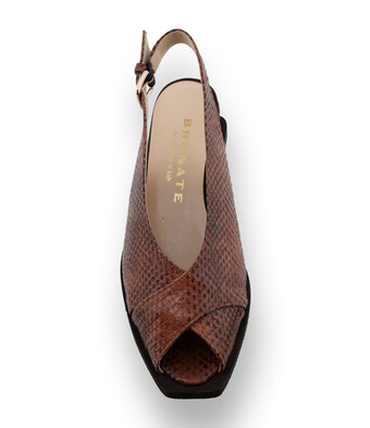 Brunate Slingpumps in Braun &ndash; Schlangenpr&auml;gung