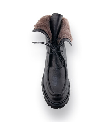 Brunate Schnürstiefelette in Schwarz 