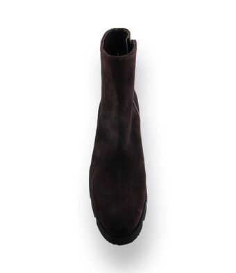 Stiefelette Wedges von Brunate in dunkelbraun velours