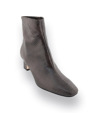Stiefelette von Brunate in grün, grau Eidechsprägung