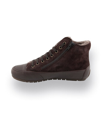 CANDICE Cooper Highsneaker in braun mit Lammfellfutter, Modell Plus Fur