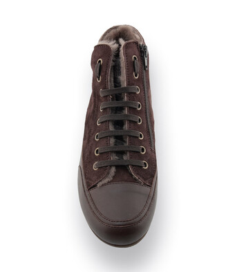 CANDICE Cooper Highsneaker in braun mit Lammfellfutter, Modell Plus Fur