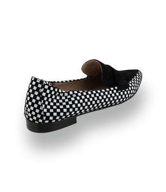 Carraro Loafer in Schwarz-Wei&szlig; in edlem Veloursleder&nbsp;