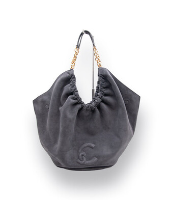 Tasche&nbsp; Beutel von Coccinelle in grau velour