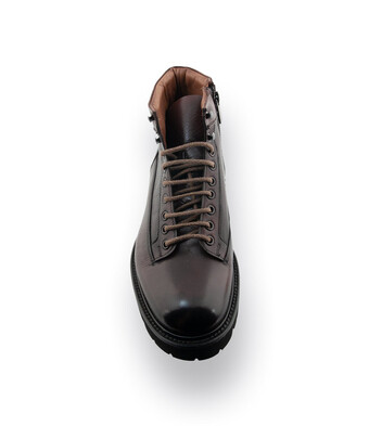 Flecs Schnürstiefelette in braun Glattleder