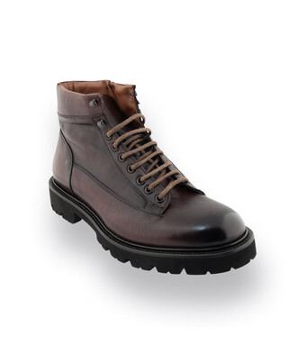 Flecs Schnürstiefelette in braun Glattleder