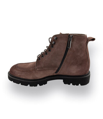 Flecs Schnürstiefelette in tAUPEFARBEN vELOURS