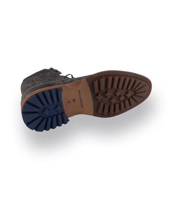Floris van Bommel crepi Stiefelette in grau taupe geprägt