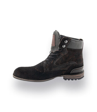 Floris van Bommel crepi Stiefelette in dunkelbraun Fell