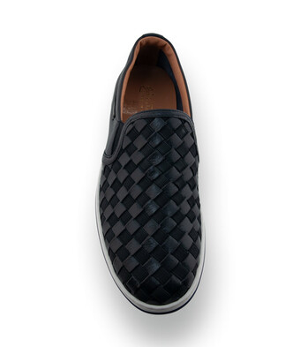 Galizio Torresi: Klassischer Loafer in blauer Flechtoptik