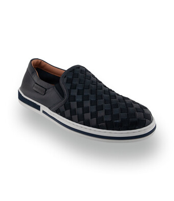 Galizio Torresi: Klassischer Loafer in blauer Flechtoptik