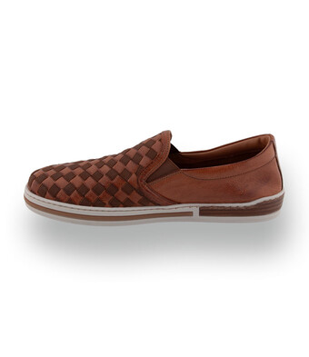 Galizio Torresi - Klassischer Loafer in edler Cognac-Flechtoptik