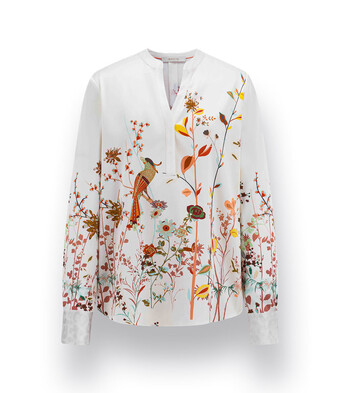 Tunika Blusenshirt von Herzens mit Vögelmotiven und Zweigen