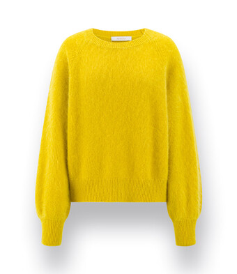 Pullover in gelb Modell Lina von Herzens Kaschmir
