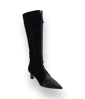 Hispanitas Stiefel in schwarz Lederkombi mit Rei&szlig;verschlu&szlig;