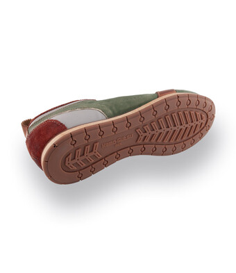 Kamo Gutso Tifo 017 Sneaker in olivegrün mit grau und braun