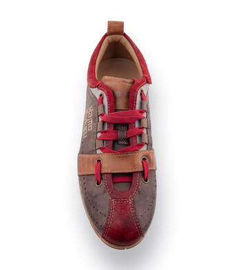 Kamo Gutso Tifo 017 Sneaker in schlammGrün mit grau und rot