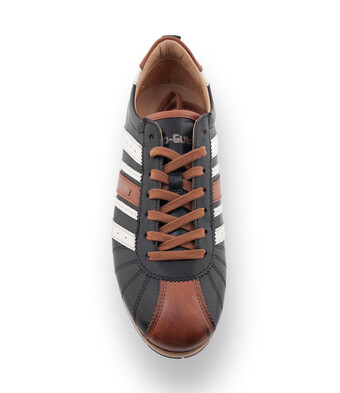 Kamo Gutso Tifo 49 Sneaker in schwarz mit braun und wollweiß