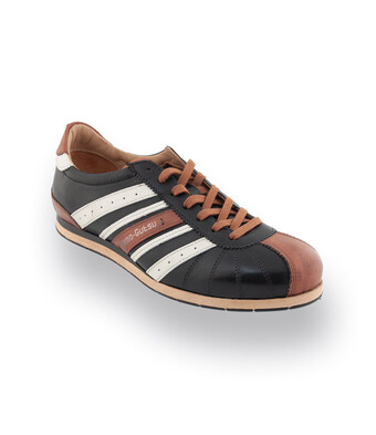 Kamo Gutso Tifo 49 Sneaker in schwarz mit braun und wollweiß