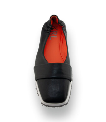 Kroll Ballerina in Schwarz in weichem Nappaleder