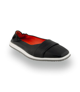 Kroll Ballerina in Schwarz in weichem Nappaleder