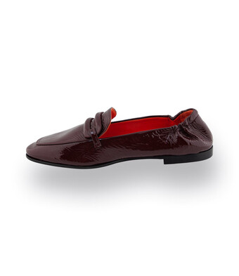 Loafer von Kroll in Bordeaux Lackleder