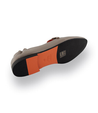 Loafer von Kroll in grau Lackleder