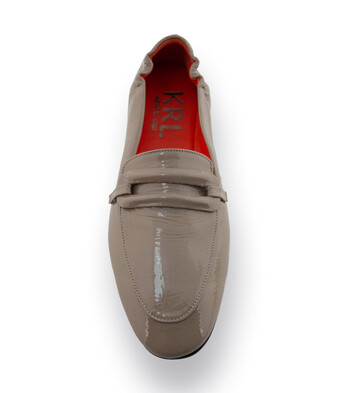 Loafer von Kroll in grau Lackleder