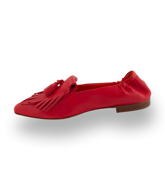 Kroll Loafer in Rot &ndash; Traumhaft weicher Kalbslack in Sacchetto-Machart