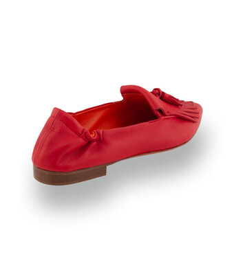 Kroll Loafer in Rot &ndash; Traumhaft weicher Kalbslack in Sacchetto-Machart