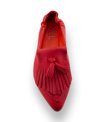 Kroll Loafer in Rot &ndash; Traumhaft weicher Kalbslack in Sacchetto-Machart