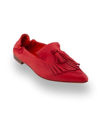 Kroll Loafer in Rot &ndash; Traumhaft weicher Kalbslack in Sacchetto-Machart