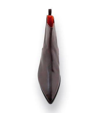 Kroll Chelseaboots in dunkelbraun Nappaleder spitz