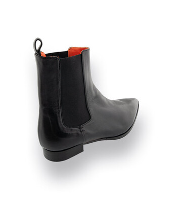 Kroll Chelseaboots in schwarz Nappaleder spitz