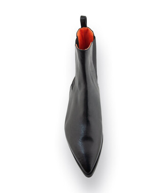 Kroll Chelseaboots in schwarz Nappaleder spitz