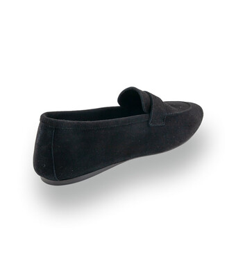 Lakota Mokassin - Der Pocketschuh aus schwarzem Veloursleder