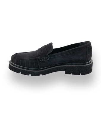 LM officine venete Loafer in schwarz Nubuk 