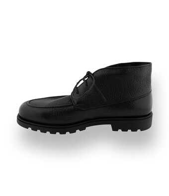 Maurizi Schn&uuml;rstiefelette mit Lammfellfutter in Schwarz