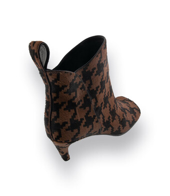 Mia Jahn Stiefelette in braun mit schwarz auf Ponyfell