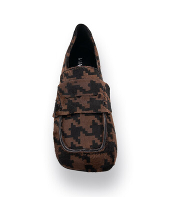 Mia Jahn Loafer in braun mit schwarz auf Ponyfell