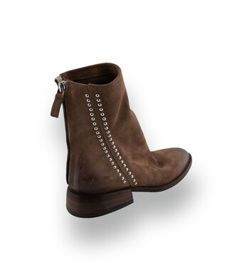 Mimmu Boots &ndash; L&auml;ssige Veloursleder Stiefelette&nbsp;in cognacbraun