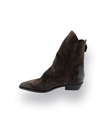 Mimmu l&auml;ssiger Westernboots in Braun velours used Look