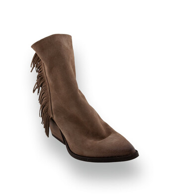 Mimmu Boots &ndash; L&auml;ssige Veloursleder-Stiefelette&nbsp;in Braun