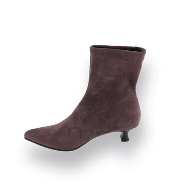 Miss Elastic Stiefelette in graubraun Stretchschaft