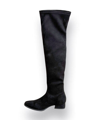 Miss Elastic Overkneestiefel in schwarz Stretchschaft