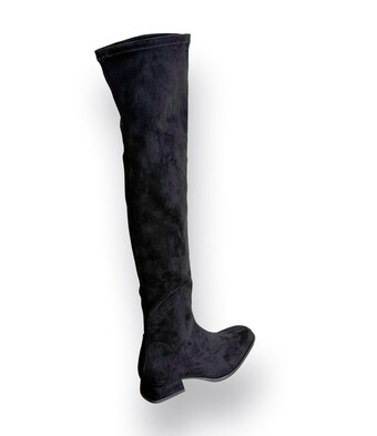 Miss Elastic Overkneestiefel in schwarz Stretchschaft