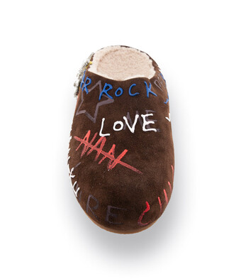 Nan Ku Mule in Braun Warm mit Prints Love Star Rock Amore 