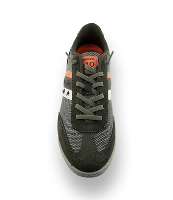 Pantofola d'Oro Vasto - Leichter Herren-Sneaker in Gr&uuml;n mit orangen Details